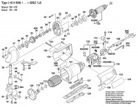 Bosch 0 601 500 142 GSC 1,6 Un-Hd Shear 240 V / GB Spare Parts GSC1,6